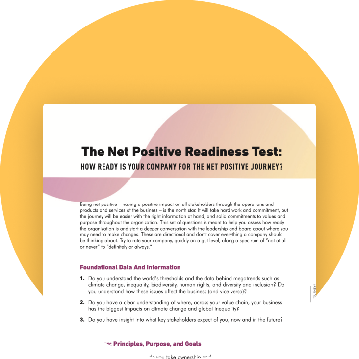 The Net Positive Readiness Test